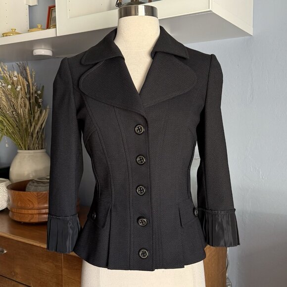 Vintage Dolce & Gabbana Tailored Jacket Size 42 Black Y2K - Picture 1 of 11